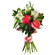 Bouquet of roses and alstroemerias with greenery. Vitebsk