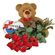 red roses with teddy and chocolates. Vitebsk